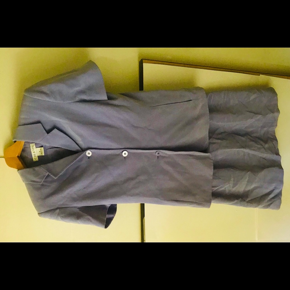 Chaus Purple Skirt Suit 100% Silk Fully Lined - Picture 2 of 16
